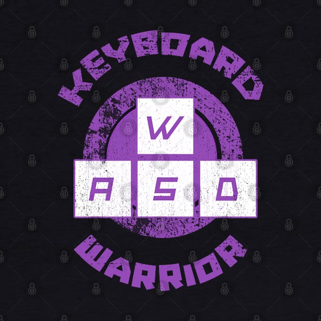 Keyboard Warrior (Purple) T-Shirt by The Geek Garage Sale